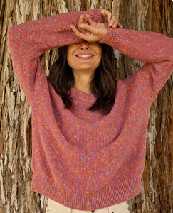 The Twigtree Crew Sweater in Flamingo - Organic Cotton