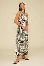 The Anjelica Halter Dress - Cream Black