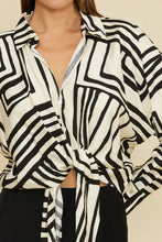 The Rue Top in Cream Black