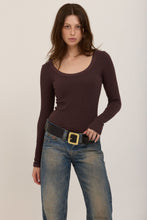 What's The Scoop Long Sleeve in Dark Mocha
