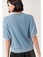 The Sage Burnout Thermal Tee in Alpine Blue