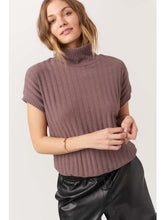The Forever Yours Funnel Rib Tee in Dark Mocha