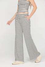 Thea Striped Pant in Ivory and Black