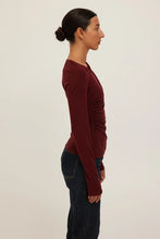 The Harlow Long Sleeve in Dark Cherry
