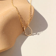 Lucky Charm Necklace 18" I Hammered Pendant Necklace