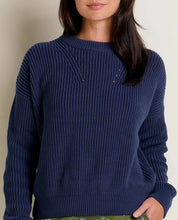 The Bianca Shaker Crew Sweater in True Navy