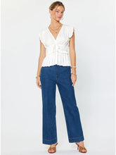 The Pleated Peplum Blouse in White