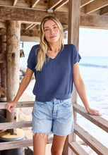 The Jolene Top in Harbor Blue