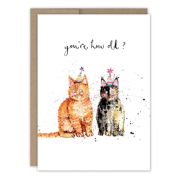Cats You're How Old? Birthday Card