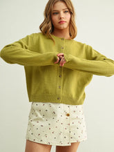 The Ara Cardigan in Pistachio