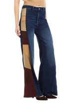 The Suede Side Panel Wide Leg Jean