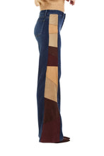 The Suede Side Panel Wide Leg Jean