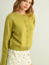 The Ara Cardigan in Pistachio