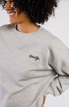 The Ashlee "Howdy" Crew Sweatshirt in Grey