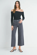 The Scissor Cut Wide Leg in Dark Charcoal