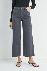 The Scissor Cut Wide Leg in Dark Charcoal