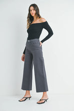 The Scissor Cut Wide Leg in Dark Charcoal