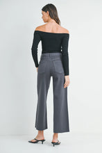 The Scissor Cut Wide Leg in Dark Charcoal