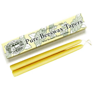 Beeswax 10" Taper Candles || Mole Hollow