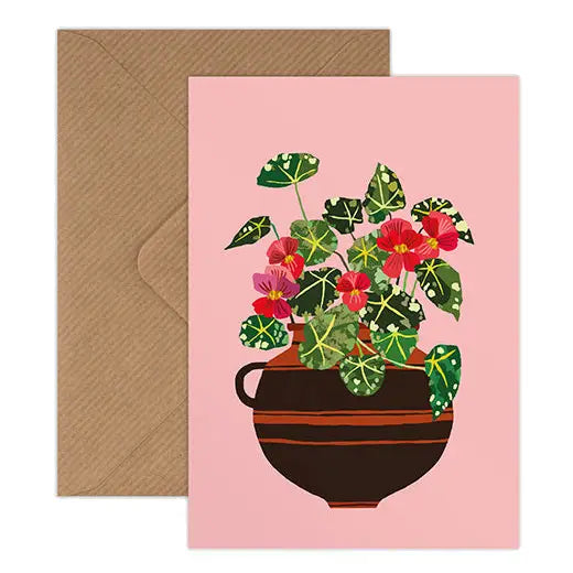 Begonia Greetings Card