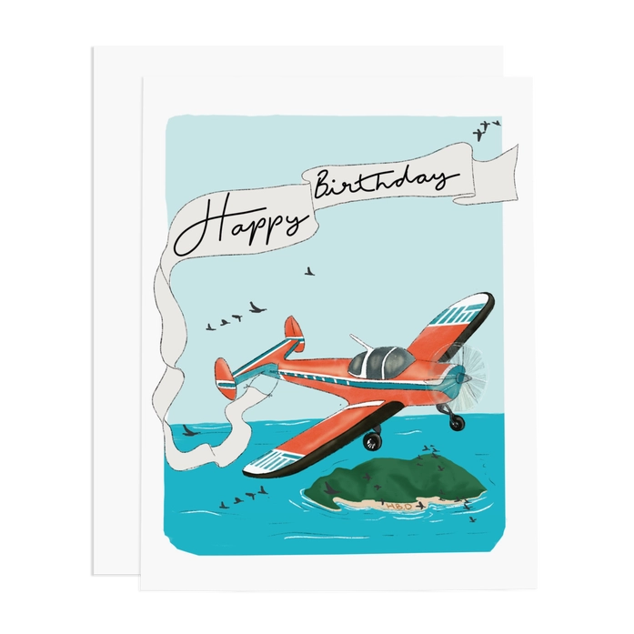 Happy Birthday Plane || Greeting Card