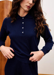 The Chedid Sweater in Bleu Marine