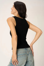 The Cooper Sweater Rib Tank - Black