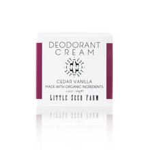 Cedar Vanilla Deodorant Cream || Little Seed Farm
