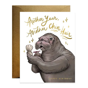 Chin Hair || Greeting Card