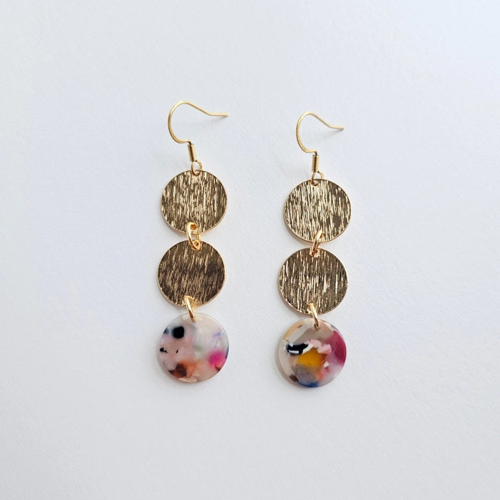 Multicolor Coin Earrings