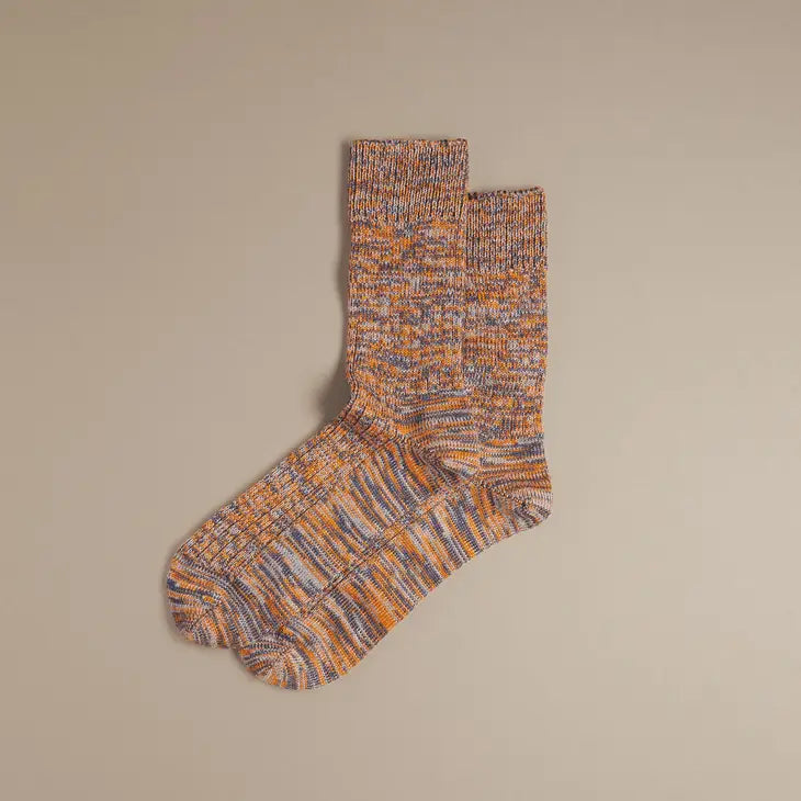 Faltering Stripe Socks | Blue & Orange