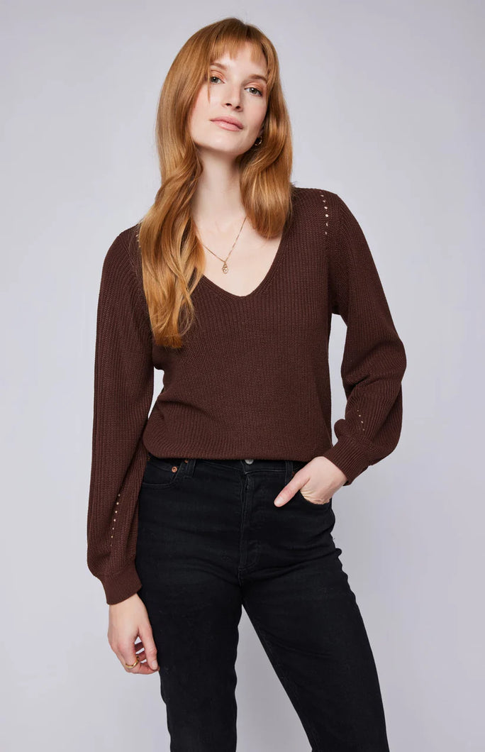 The Hailey Pullover Sweater in Espresso