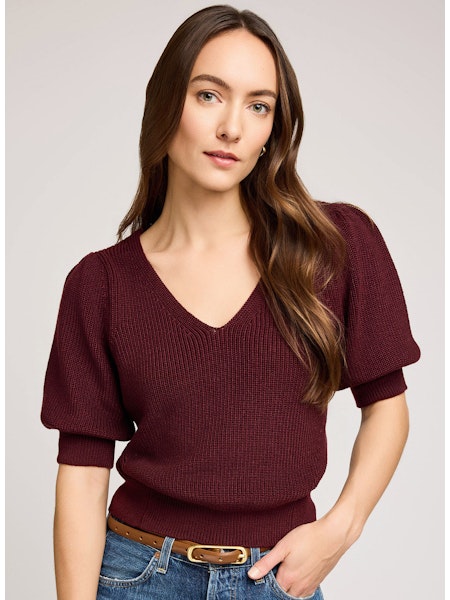 The Phoebe Sweater in Merlot