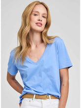 The Lucy Cotton Tee Shirt in Bluebell