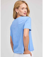 The Lucy Cotton Tee Shirt in Bluebell