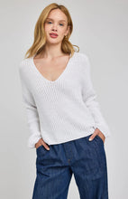 The Spencer V-Neck Sweater in White