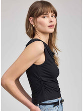 The Cassidy Cowl Neck Tank in Black