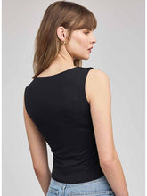 The Cassidy Cowl Neck Tank in Black