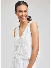 The Rhea Top in White Eyelet