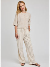 The Finley Pant in Linen Stripe