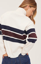 The Idris Striped Sweater in Cream Stripe
