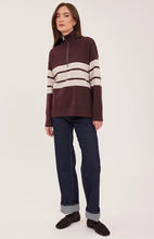 The Idris Striped Sweater in Fig Stripe
