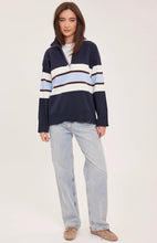 The Idris Striped Sweater in Navy Stripe