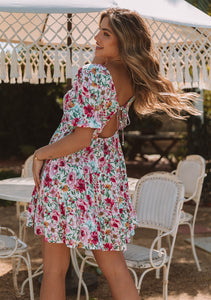 Garden Floral Baby Doll Mini Dress