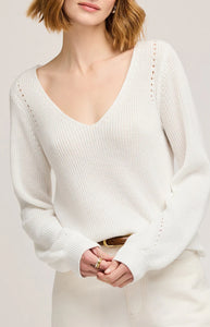 The Hailey Pullover Sweater in White