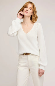 The Hailey Pullover Sweater in White