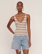 The Tess Top in Ivory Stripe