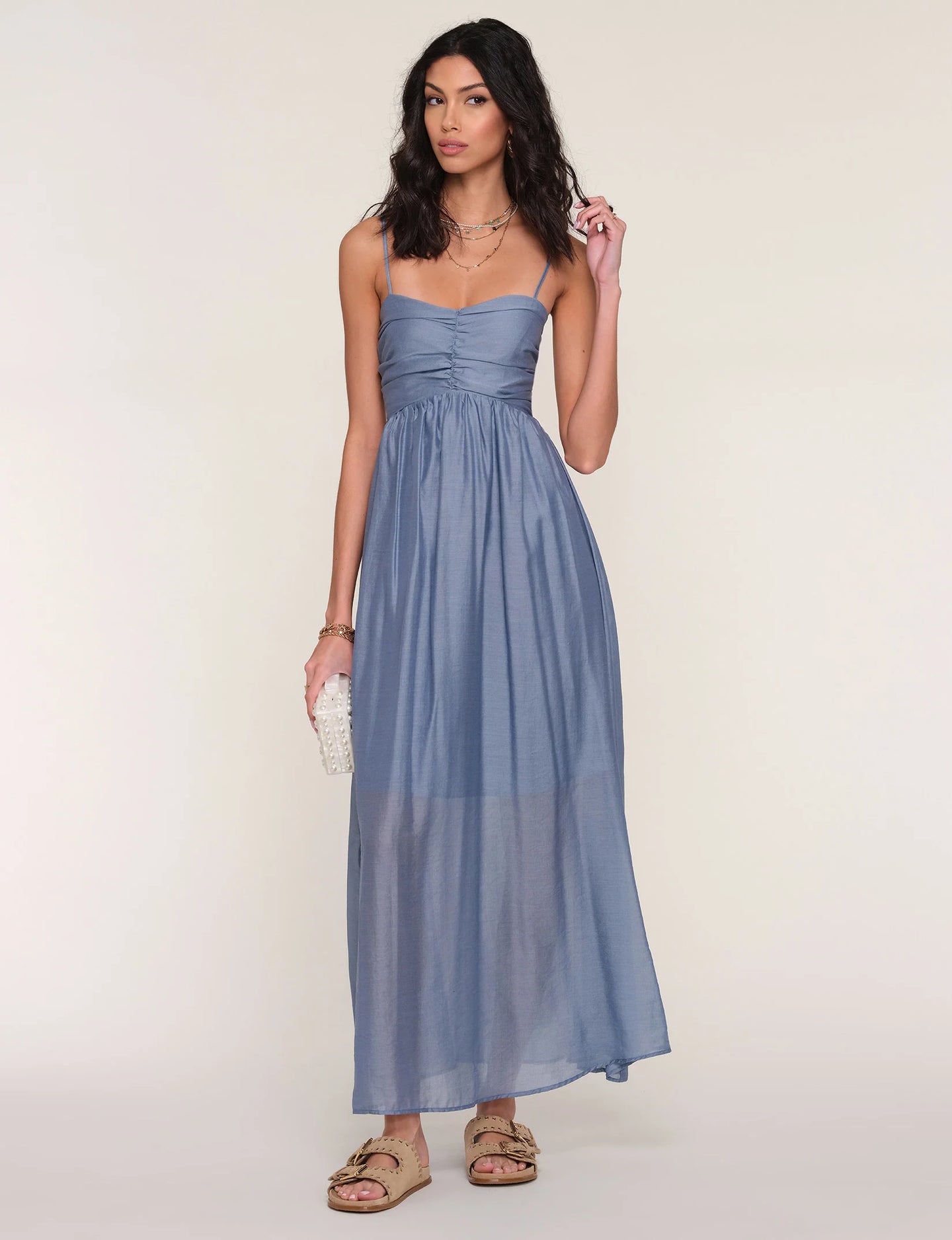 The Tatiana Dress in Lake Blue