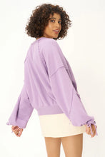 Idris Tie Sleeve Sweatshirt in Lilac (Pre-Order)