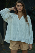 The Izzie Gauze Blouse in Ivory